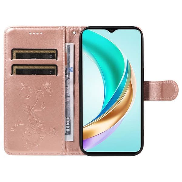 Mobilskal - ANNORLUNDA - Honor X6b - Premium PU-läder - Plånboksfodral - Rosa