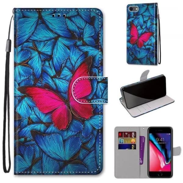 iPhone 12 Cover - ANDERLEDES - Pungetui - PU Læder - Ridsefast - Stødabsorberende