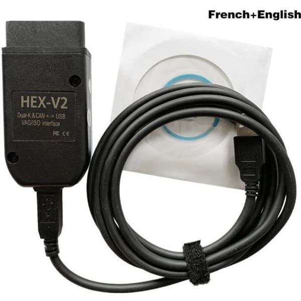 Diagnosekabel Interface Vcds HEX V2 VAGCOM 20.4.2 VAG COM 19.6 TIL VW TIL AUDI Skoda Etikette