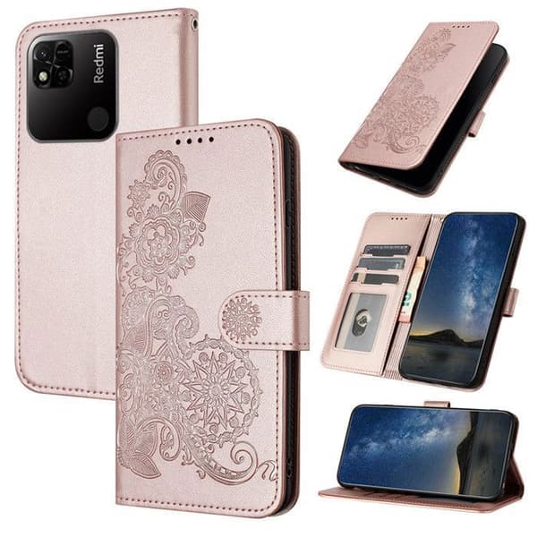 Hus - ANDERLEDES - Xiaomi Redmi 10A - PU Læder - Blød - Rosa