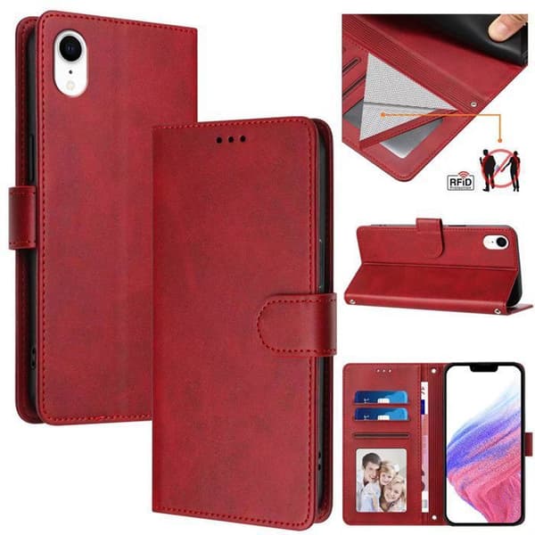 Coque - ANDERLEDES - iPhone XR 6.1 - RFID-beskyttelse - PU-læder - Kortlommer