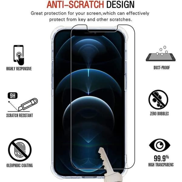 Mobilskal - ANNORLUNDA - iPhone 12 Pro Max - Vit - Heltäckande skydd - Lätt att installera