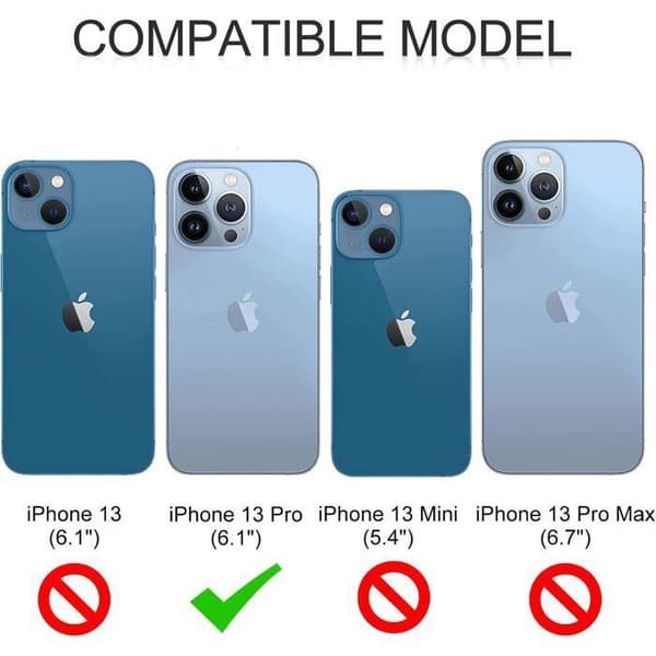 Skal - ANNORLUNDA - iPhone 13 Pro - PU-läder - Stötsäker - Mönster Handledsrem