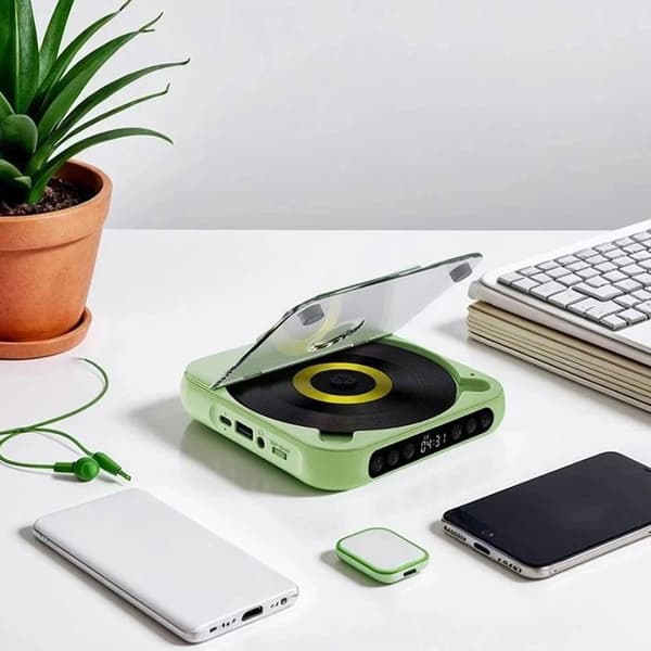 Bluetooth CD-afspiller - BYTELIKE - Ultra tynd - Batteri 2000mAh - Bluetooth 5.3 - Højttaler 2W