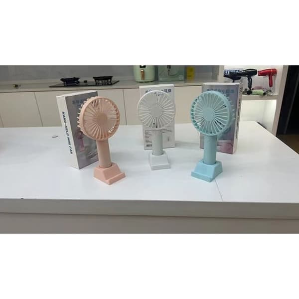 Mini bærbar ventilator, genopladelig lommeventilator med stativ. BRÆNDER