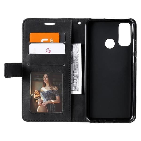 Telefoncover - ANDERLEDES - Huawei P Smart 2020 - Sort - Semi-stift - Foldbart stativ