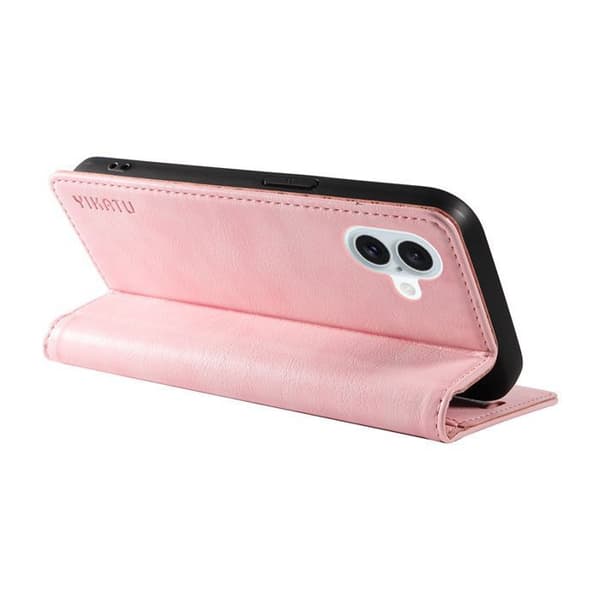 Mobilfodral - ANNORLUNDA - iPhone 16 Plus - PU-läder - Stötsäker - Rosa