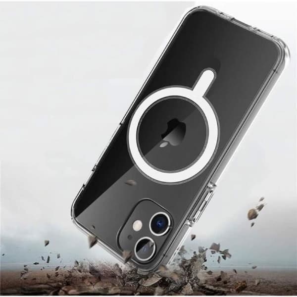 Telefoncover - ANDERLEDES - iPhone 14 PRO MAX - Transparent Silikone - Solid Beskyttelse - Magsafe
