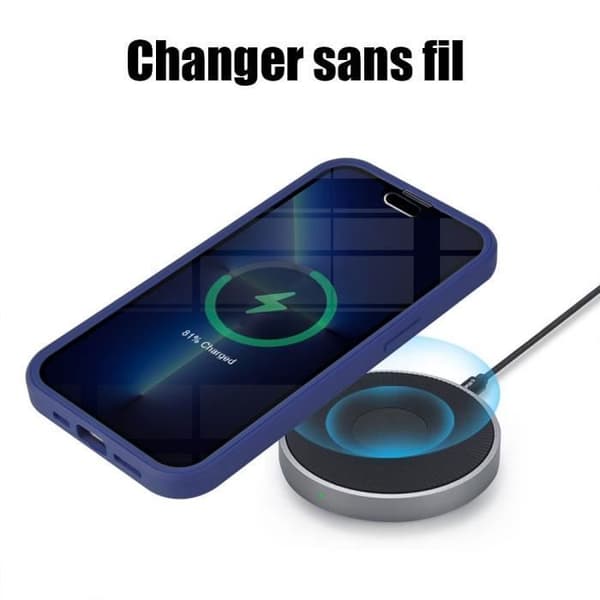 Skal - ANNORLUNDA - iPhone 15 - Heltäckande Skydd - Repfria - Mörkblå