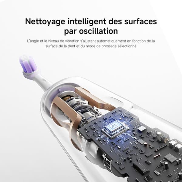 El tandborste - XIAOMI - Pro - Oscillation - 2 huvuden - Vit
