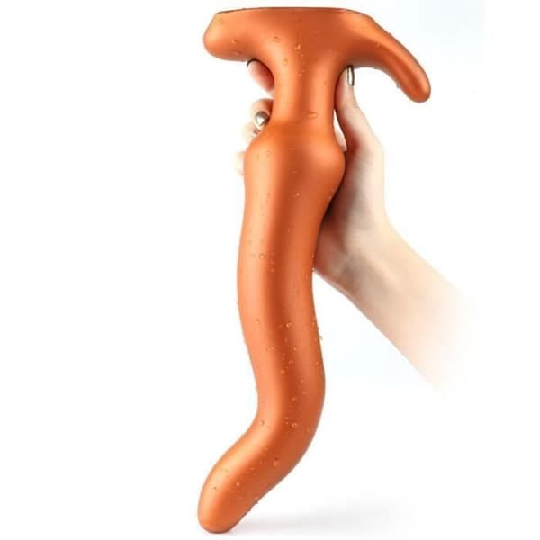 Gode anal - ANDERLEDES - Super Lang - Medicinsk silikone - 3 størrelser S/M/L - Guld/Sort