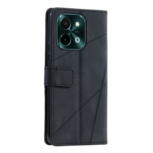 Etui Coque - ANDERLEDES - Vivo Y28 4G - Premium PU Læder - Magnetlukning - Patchwork design