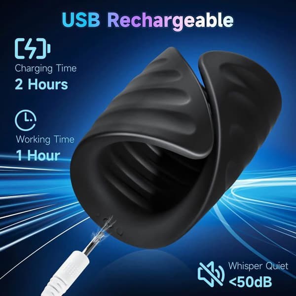Mandlig vibrator - ANDERLEDES - 9 Bluetooth-tilstande - Silikone - Vandtæt IPX7 - USB-opladning