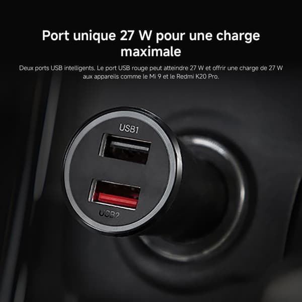 Billader - Mi - Dual-Port - 37W - Universal - Sort