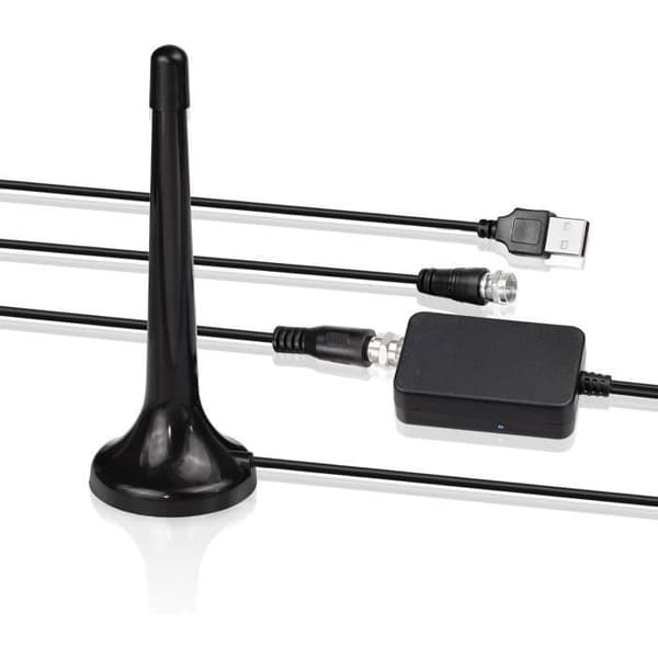 Antenne Radio DAB FM - CUNEARY - Forstærket - 75 Ohm - 3M - Sort
