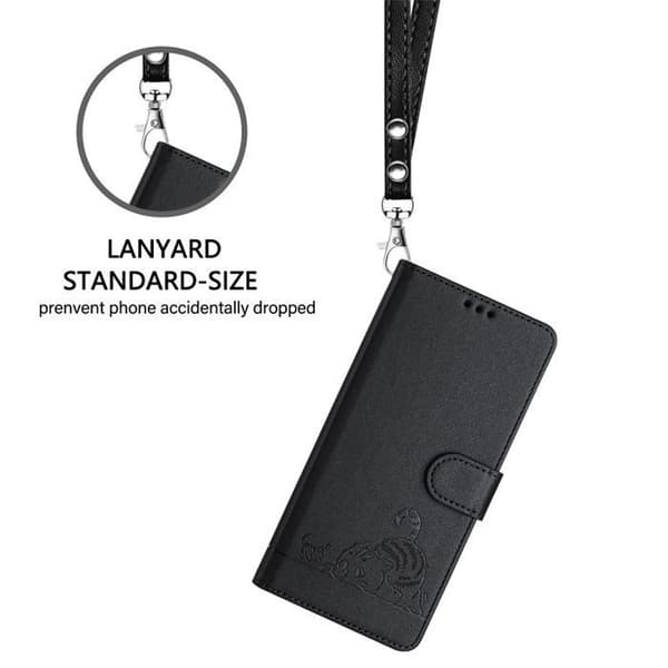 Hölster - ANNORLUNDA - iPhone 15 Pro 6.1 - PU-läder - RFID - Hållbart skydd
