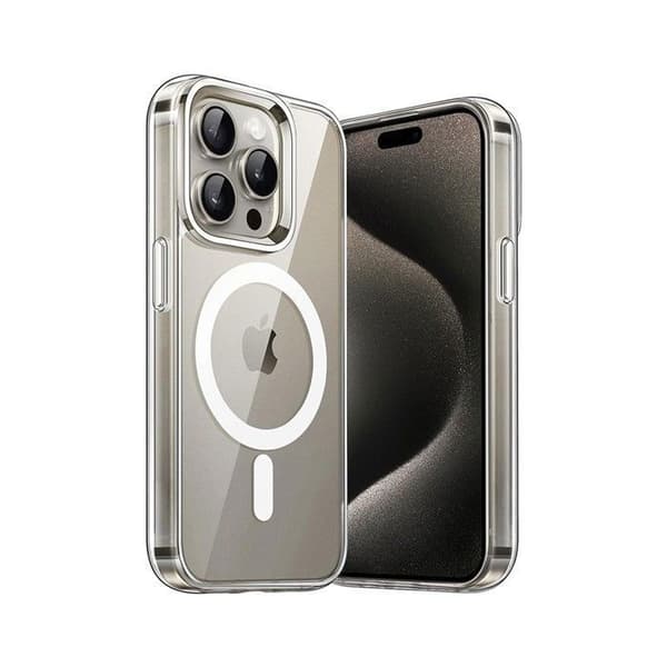 Telefonfodral - EVETANE - iPhone 15 Pro - Stötsäker - Transparent - Kompatibel med Magsafe