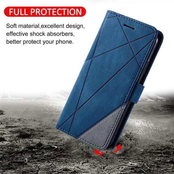 Etui - ANNAT - Samsung Galaxy J4 Plus - Plånboksfodral Stötsäker - PU-läder - Blå