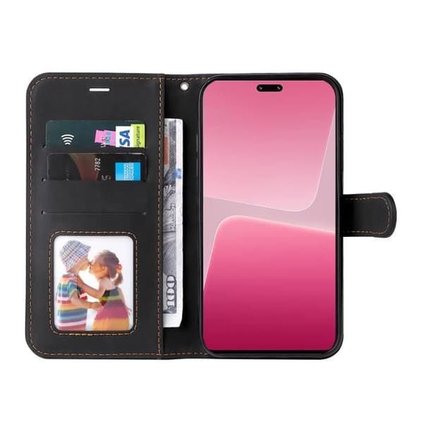PU Læder Cover - ANDERLEDES - Xiaomi 13 Lite - Stødabsorberende - Pung - Sort
