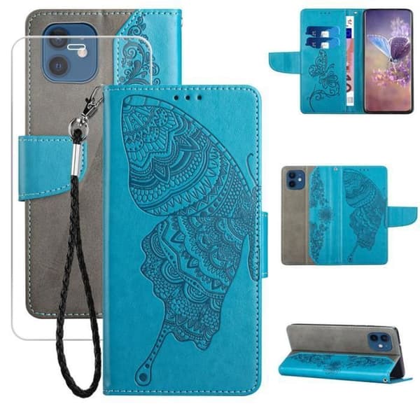 Etui Housse - ANDERLEDES - iPhone 11 - PU Læder - Blå - Blød - Magnetisk