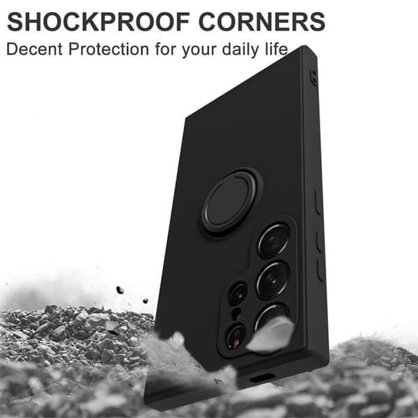 Telefoncover - ANDERLEDES - Galaxy S24 Ultra - Silikone - Stødabsorberende Beskyttelse - Sort