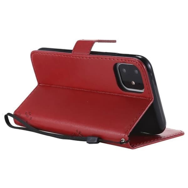 iPhone 11 Cover - ANDERLEDES - Rød - Stødabsorberende - Pung - Let