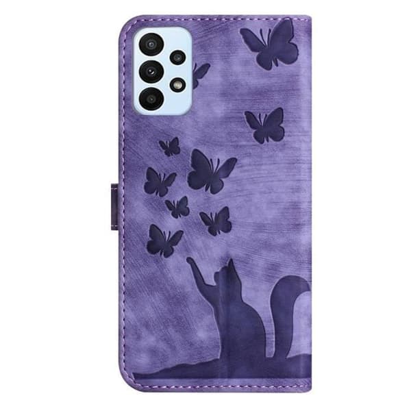 Mobilskal - ANNORLUNDA - Samsung Galaxy A52/A52S - Plånboksfodral - Lila - PU-läder