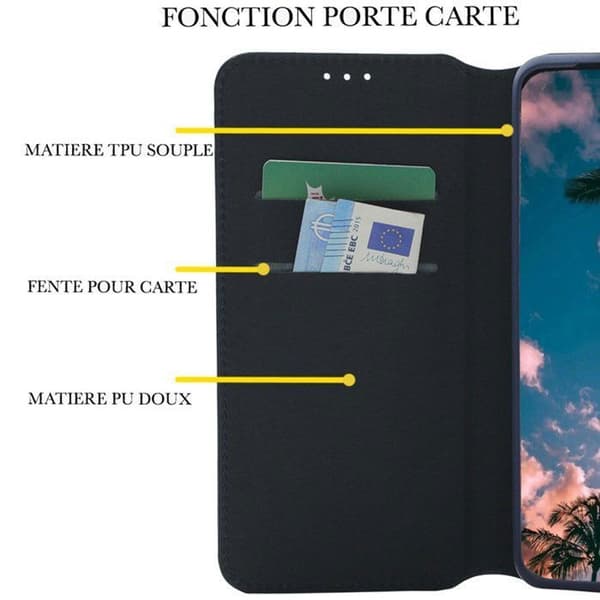 Coque - ANDERLEDES - Xiaomi Redmi A5 4G - Læderpung - Blød - Blå