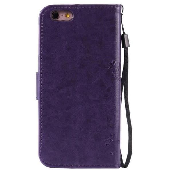 Plånboksfodral - ANNORLUNDA - iPhone 6 / 6s - PU-läder - Lila - Stötsäker