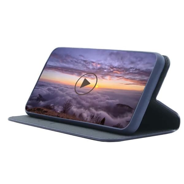 Coque - ANDERLEDES - Samsung Galaxy A42 5G - Polyurethanlæder - Blød - Blå