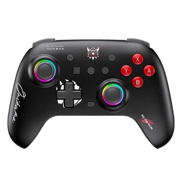 eSports C1 spilcontroller, trådløs Bluetooth-controller med dobbelt motor og seks vibrationsaksler til Switch, MANETTE VIDEOSPIL