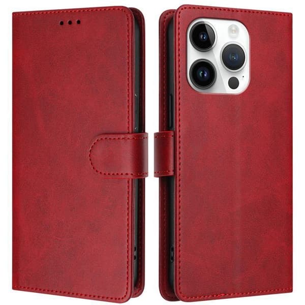 "Coque - ANDERLEDES - iPhone 15 Pro 6.1" - RFID-beskyttelse - PU-læder - Horisontalt stativ