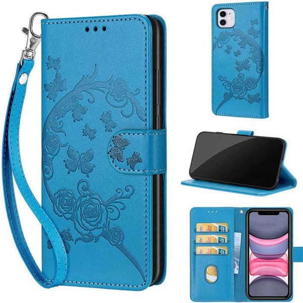 Husbeskyttelse - ANDERLEDES - iPhone 11 - PU Læder - Blød - Kortlommer
