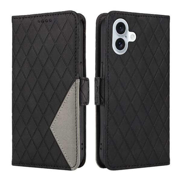 Cover Etui Beskyttelse - ANDERLEDES - iPhone 16 Plus - PU Læder - Magnetisk Lukning - Sort