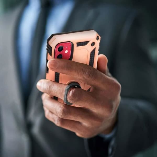 Telefoncover - ANDERLEDES - iPhone 11 - Stødabsorberende - Bi-materiale - Forvandlingsbart videostativ
