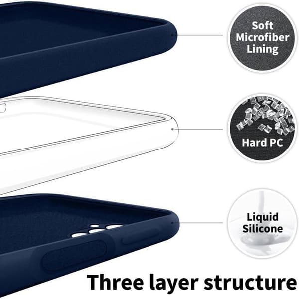 Coque - ANDERLEDES - Samsung Galaxy A15 4G/5G - Silikone - Stødabsorberende - Mørkeblå