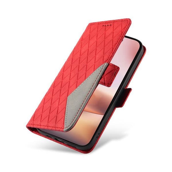 Etui med Klap - ANDERLEDES - iPhone 16 Plus - PU Læder - Magnetlukning - Rød