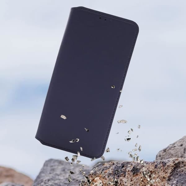 Coque - ANDERLEDES - Samsung Galaxy A42 5G - Polyurethanlæder - Blød - Blå