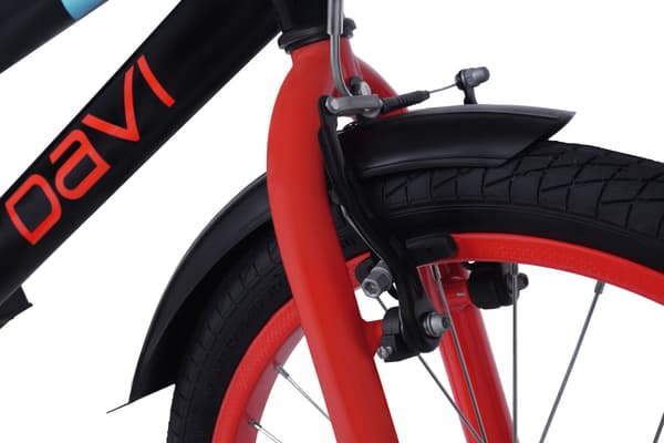 Drengecykel Davi Zippy, 16", 95-110 cm, 1 gear, Sort