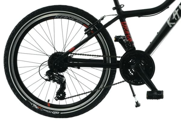 Kands Dragon 24" cykel, 130–165 cm, Svart