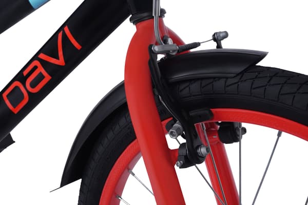 Drengecykel Davi Zippy, 20", 110-130 cm, 1 gear, Sort