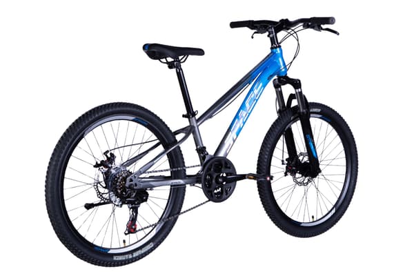 Barncykel Mars 24", 130-160 cm, 21 växlar, Blå/Grå