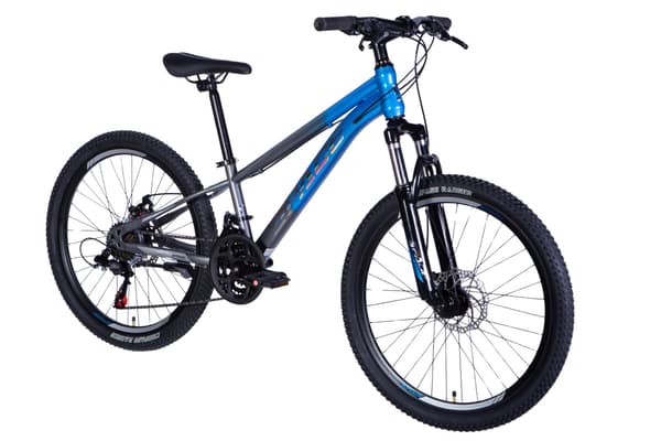 Barncykel Mars 24", 130-160 cm, 21 växlar, Blå/Grå