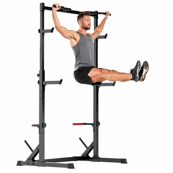 Squat Half Rack til Hjemmetræning, Pull-up Stang, J-Hooks & Safety Arms, 300 kg