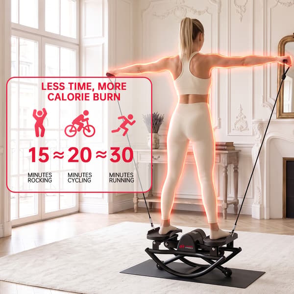Stepmaskine med Modstandsbånd, Sideværts Bevægelse, Digital Display, U-Formet Base, Maks. 130 kg