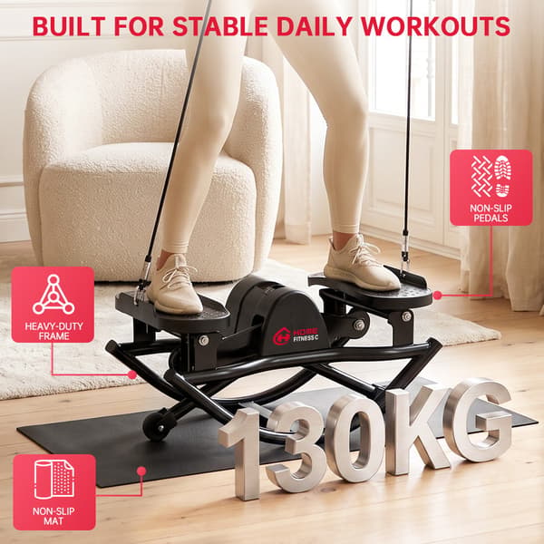 Stepmaskine med Modstandsbånd, Sideværts Bevægelse, Digital Display, U-Formet Base, Maks. 130 kg