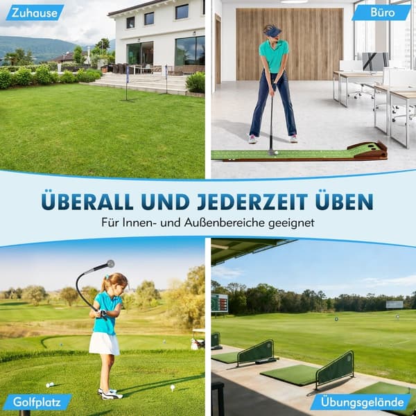 Golfsvingtränare, 80 cm, viktat huvud, grå