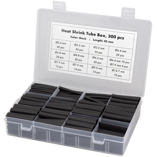 Krympslang, 300-pack, 45 mm längd, svart