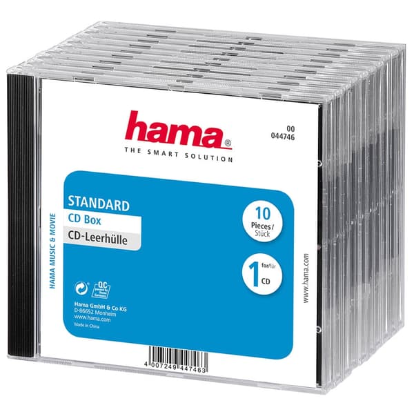 HAMA CD-boks Standard 10-pakning