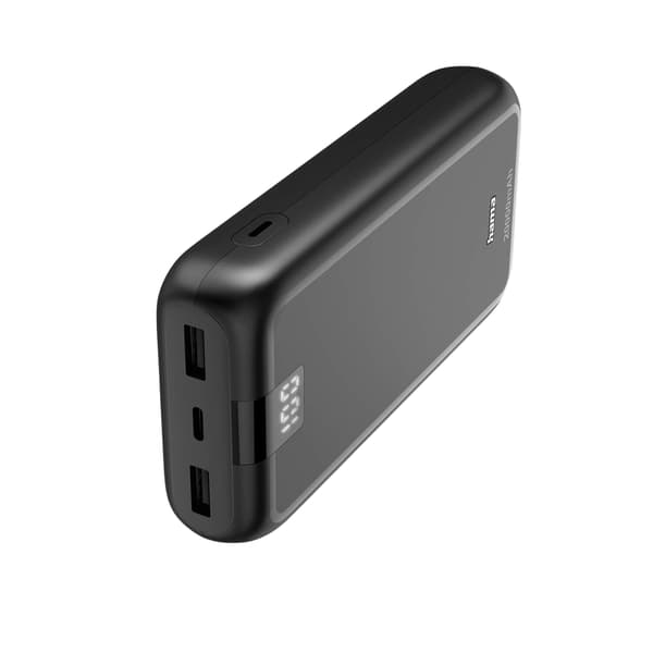 HAMA Powerbank 20000mAh 2xUSB-A+1xUSB-C antrasitt